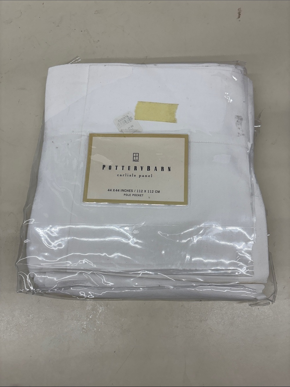 NWT Pottery Barn White Carlisle Panel Pole-Pocket Curtain